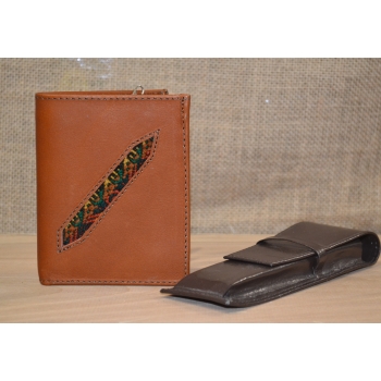 Portfel skórzany brązowy męski .